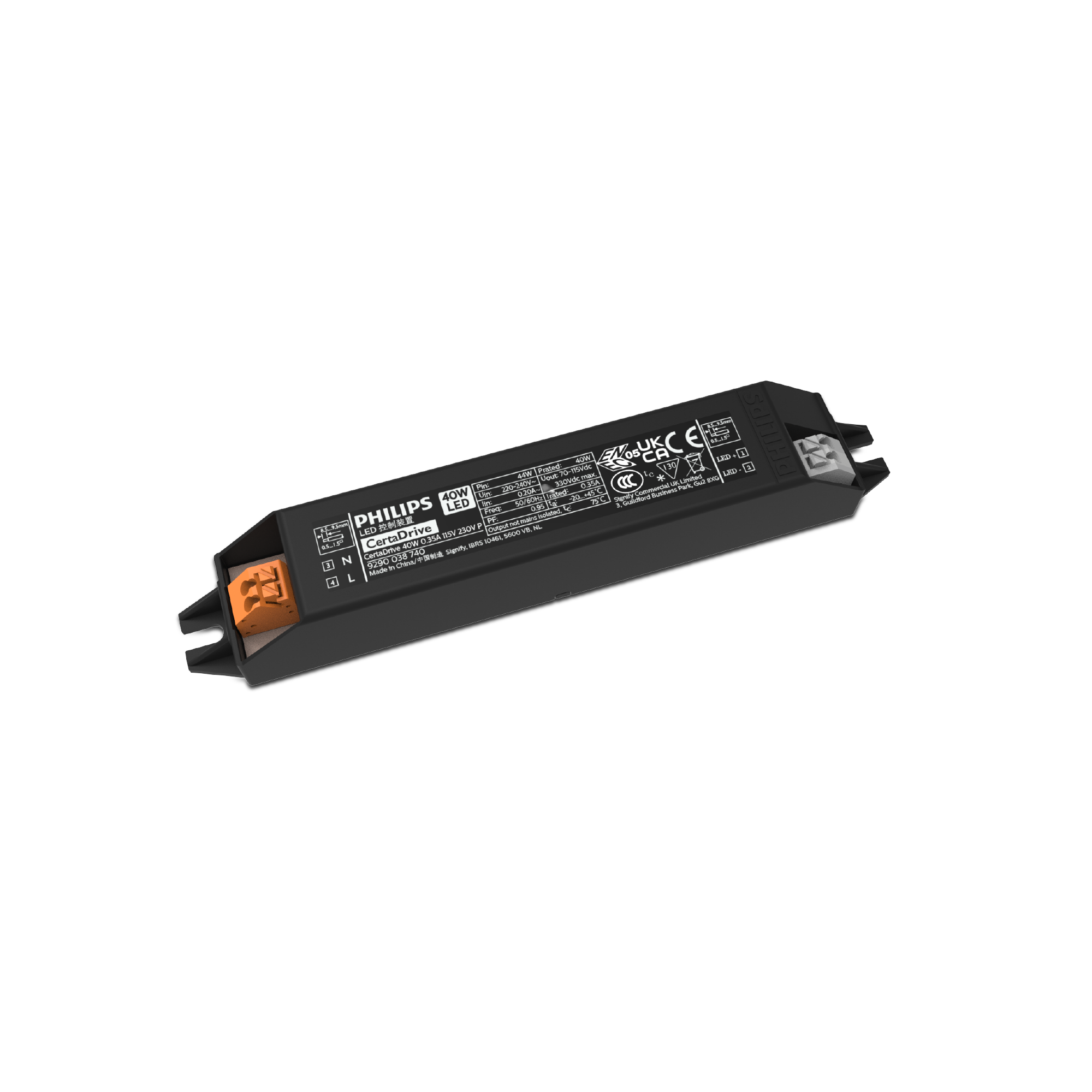 Philips CertaDrive 40W 0.35A 115V 230V LED Driver